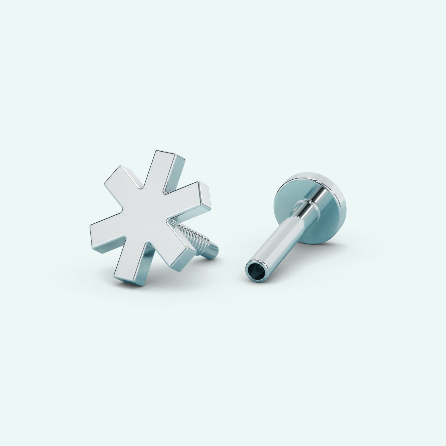 Asterisk Flat Back Earring