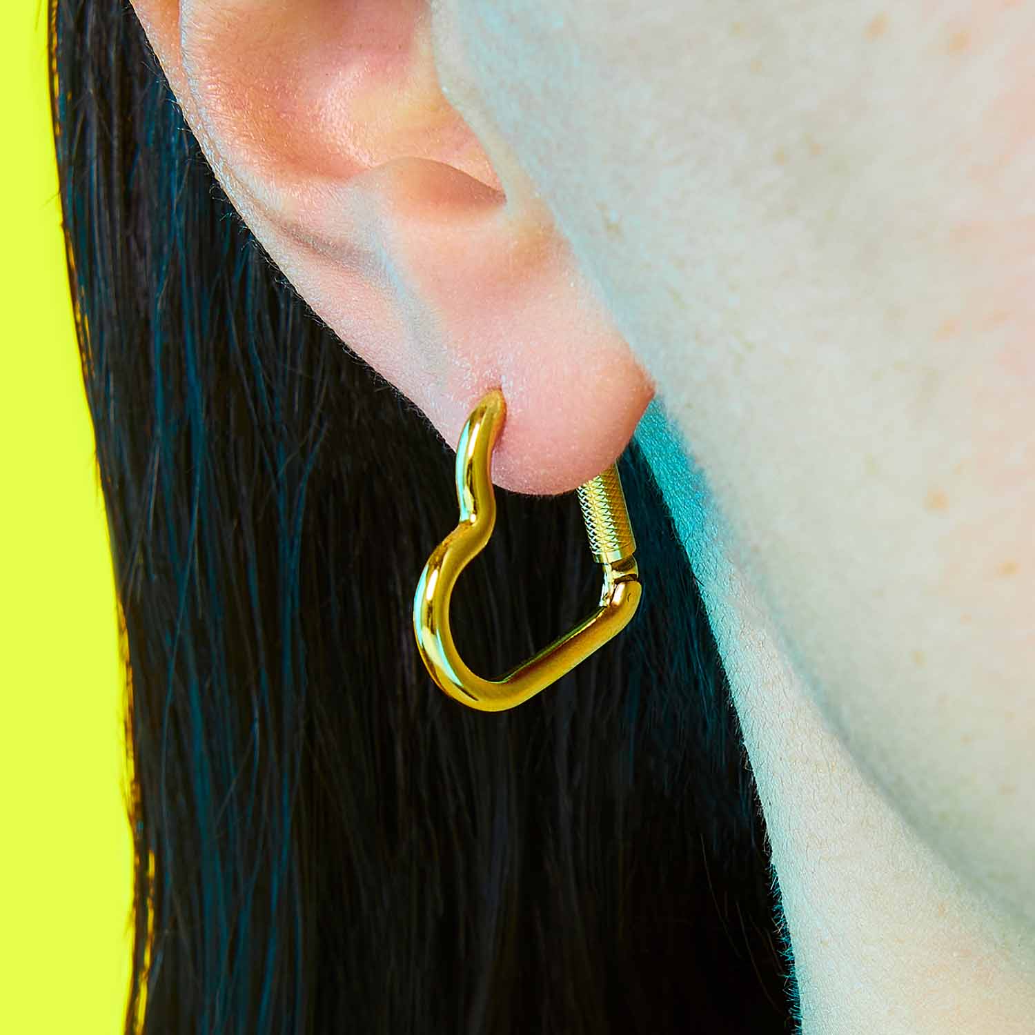 Mini Heart Carabiner Earring