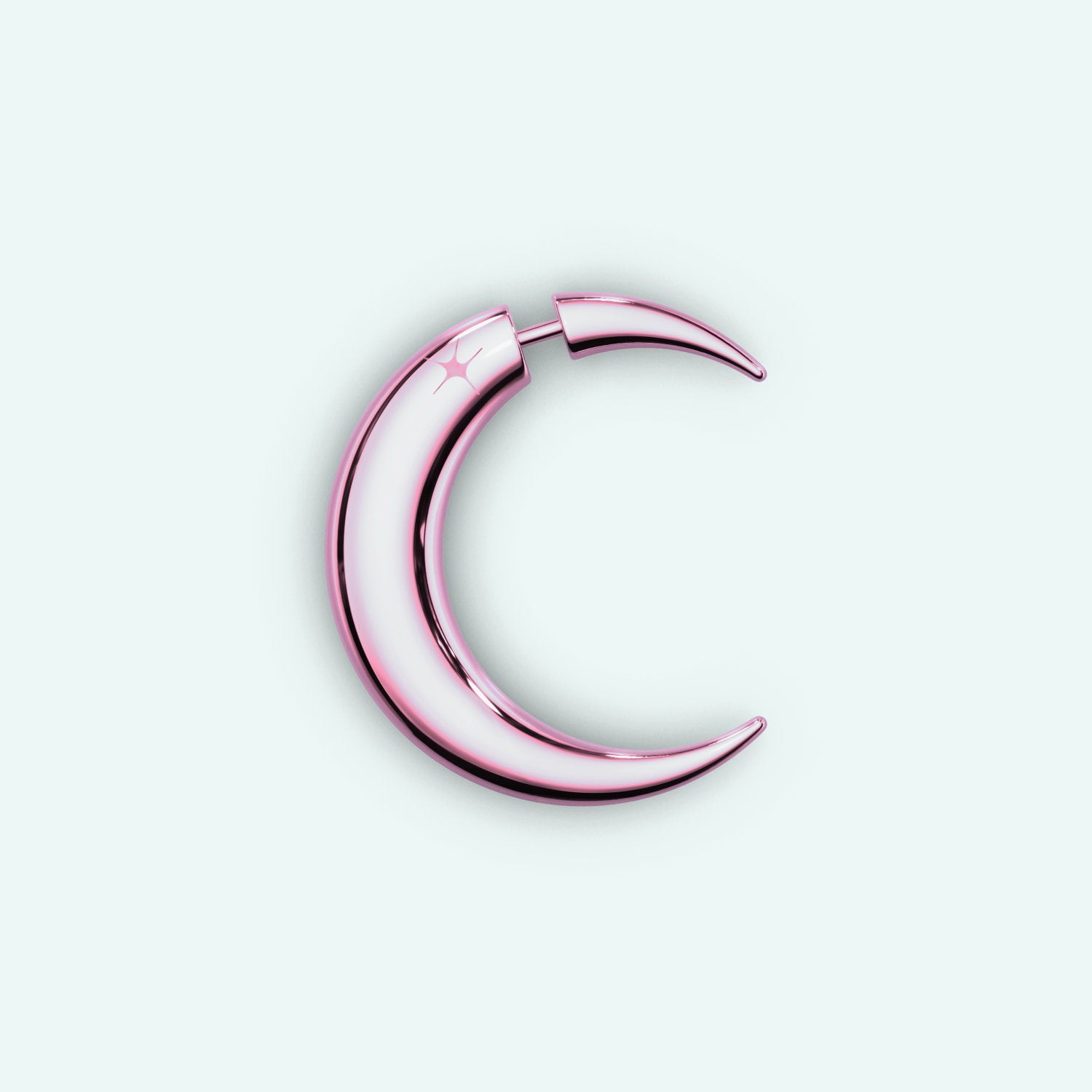 Mini Pierced Moon Earring