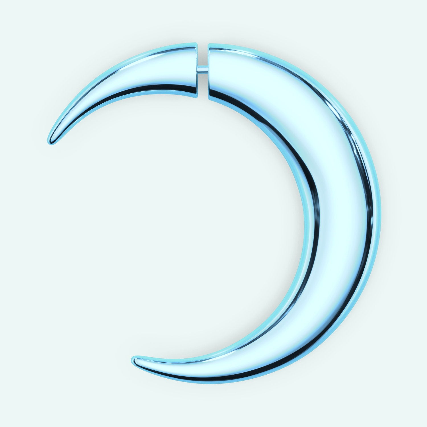 Pierced Moon Earring