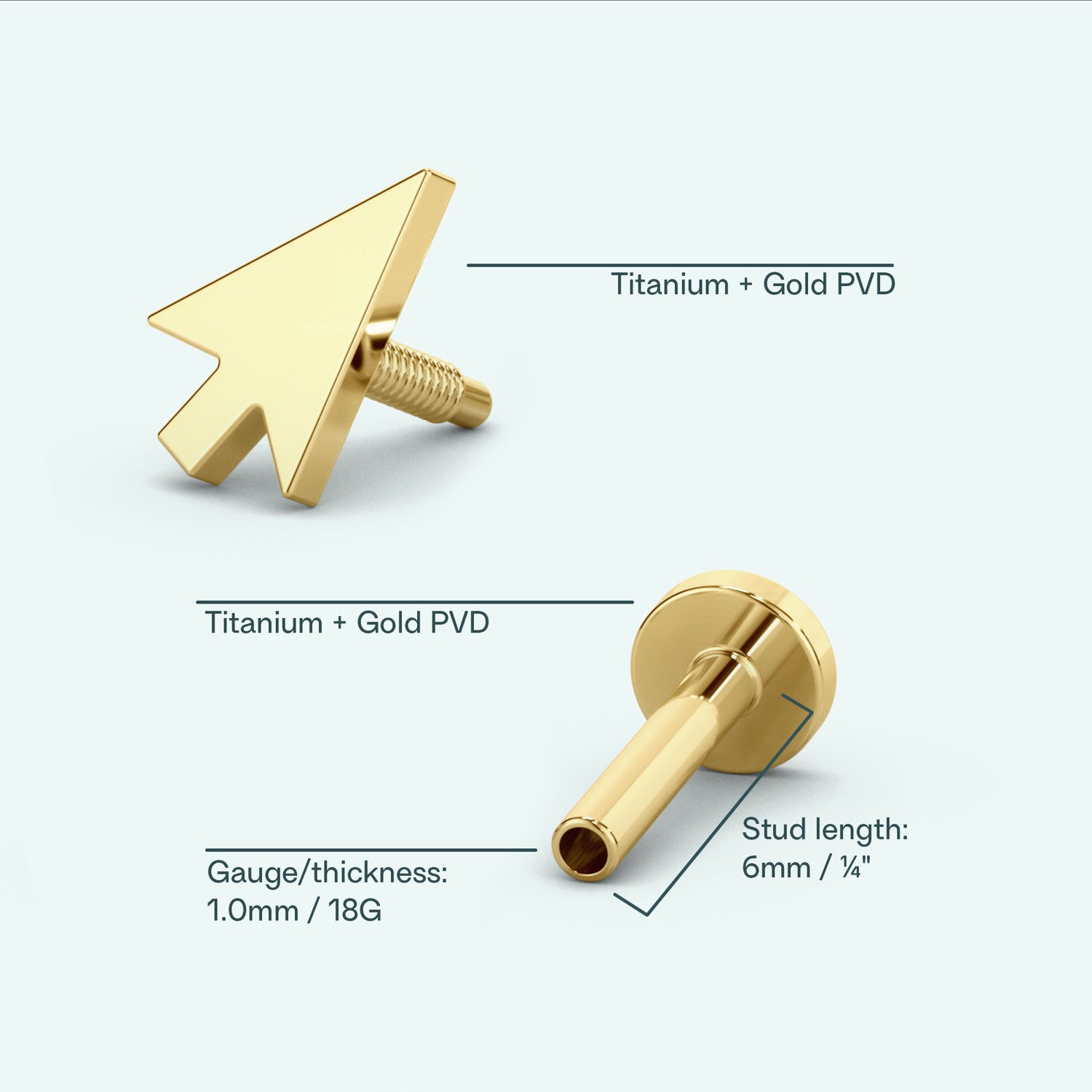 Cursor Flat Back Earring