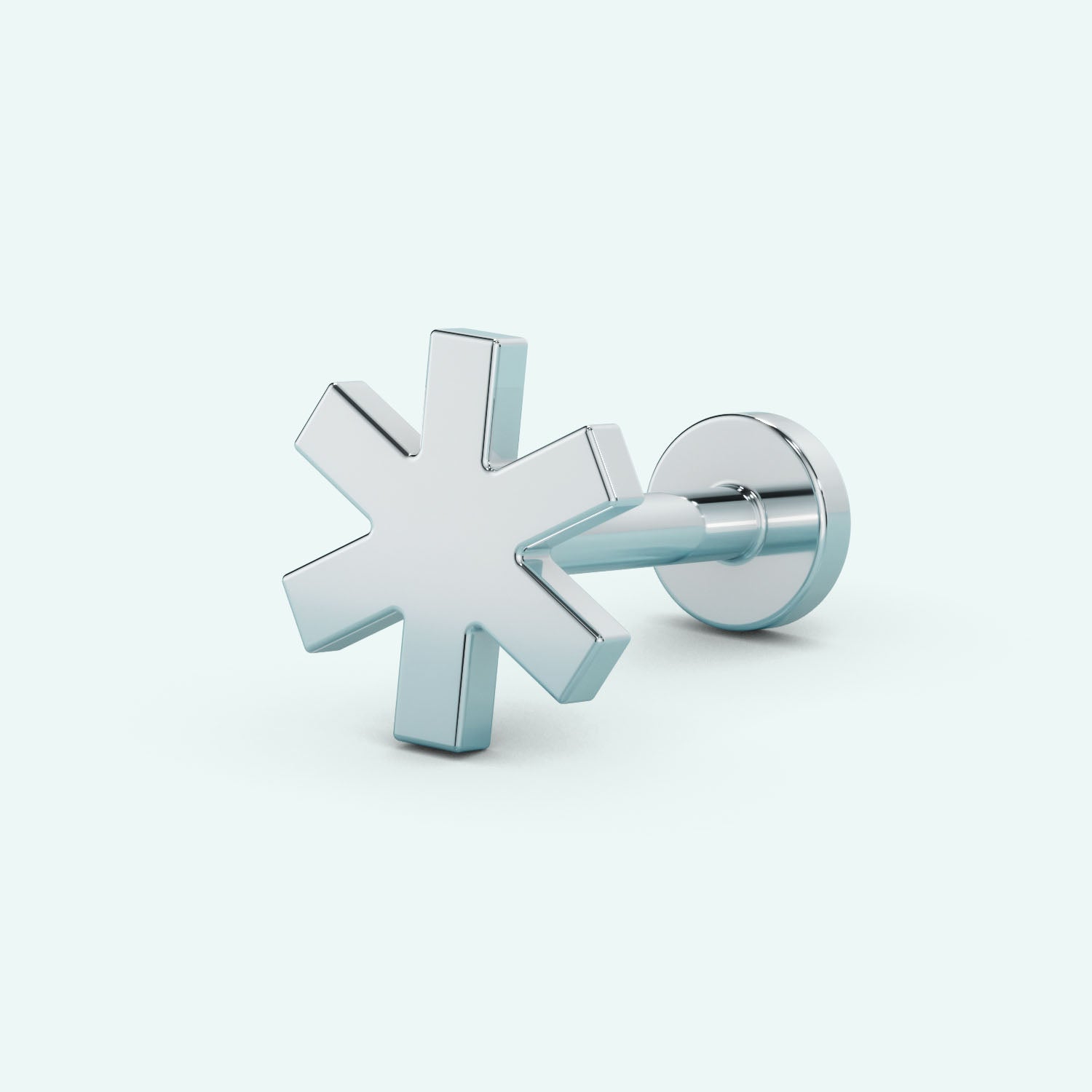 Asterisk Flat Back Earring