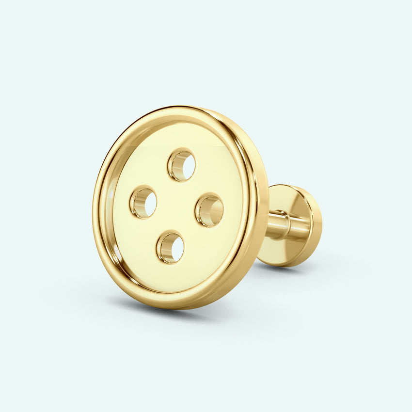 Button Flat Back Earring ⚉ STUDIOCULT | Shop Now ↯