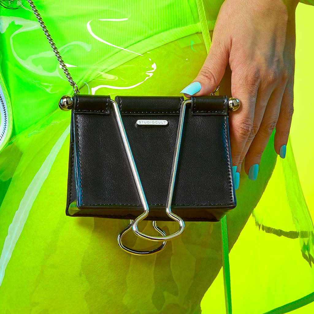 Binder Clip Handbag: Office Product-Inspired Tote Purse