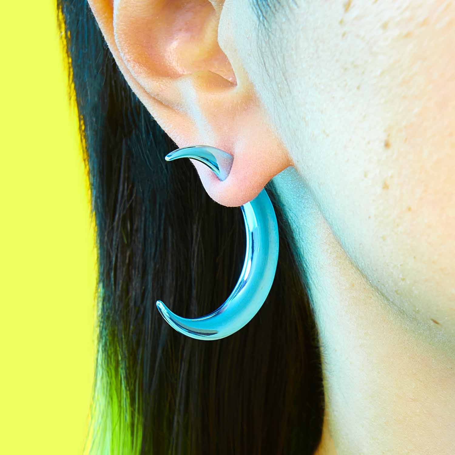 Pierced Moon Earring