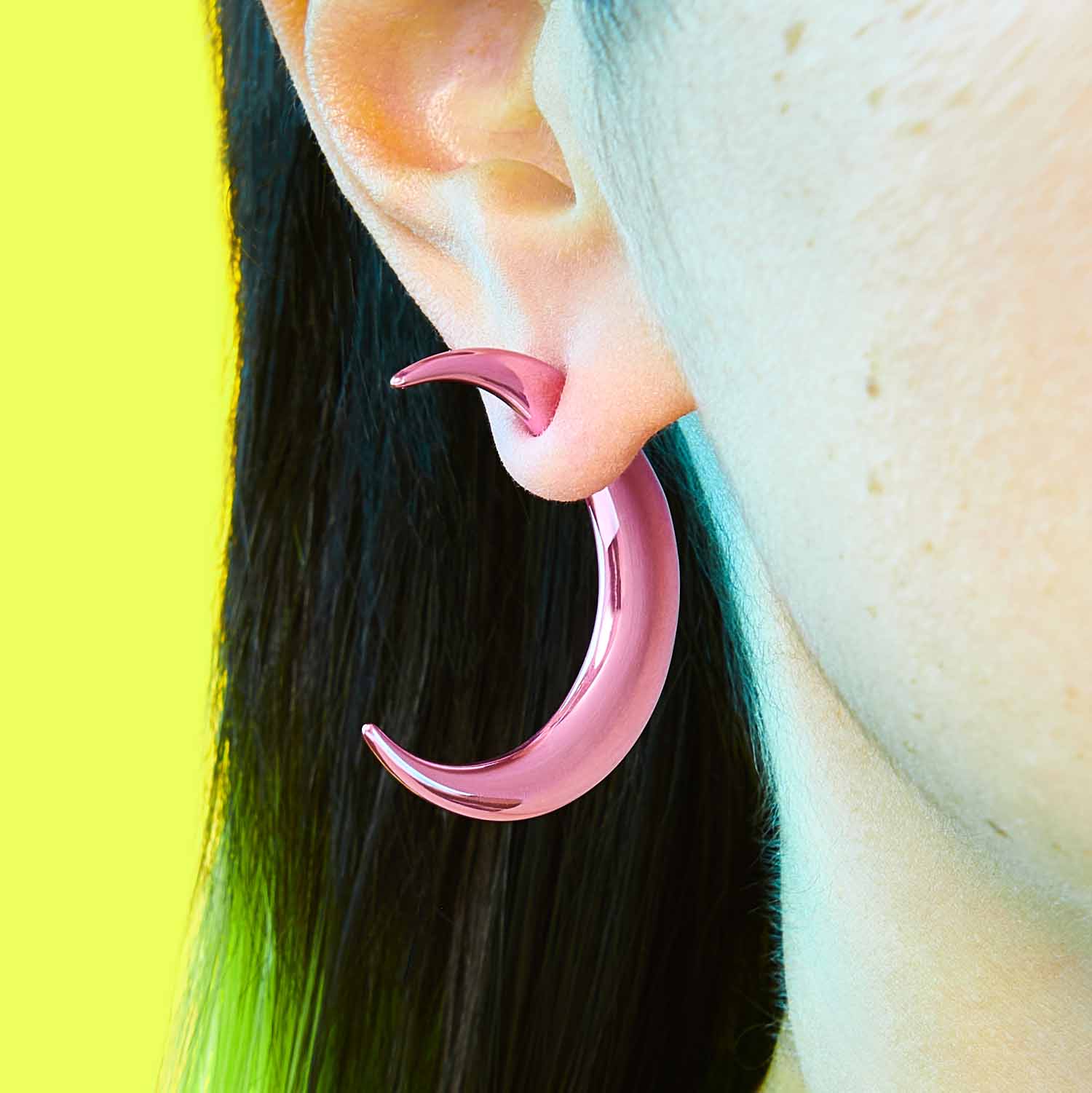 Pierced Moon Earring