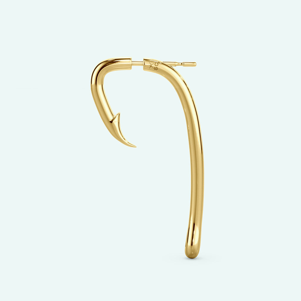 Mini Fish Hook Earring STUDIOCULT | Shop Now Gold / Single