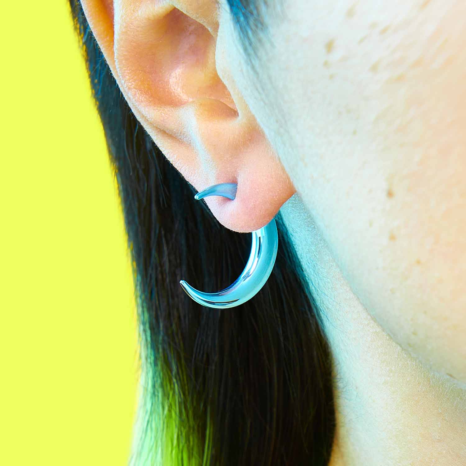 Mini Pierced Moon Earring
