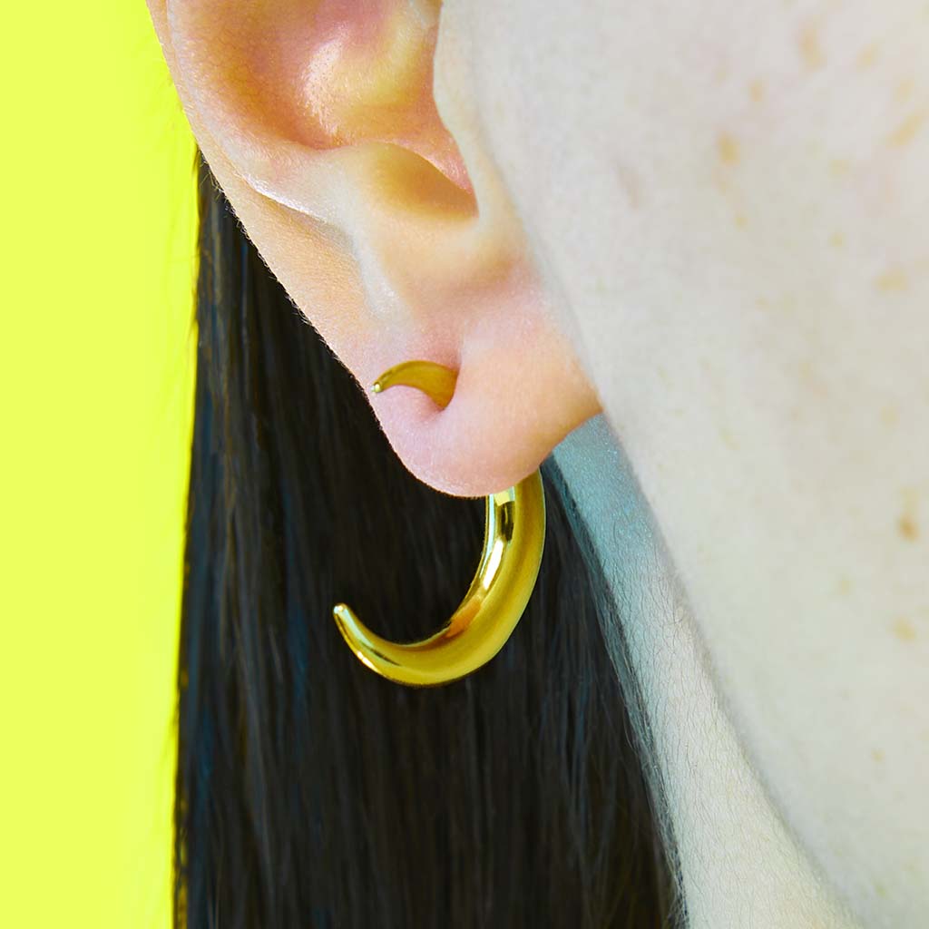 Mini Pierced Moon Earring – STUDIOCULT