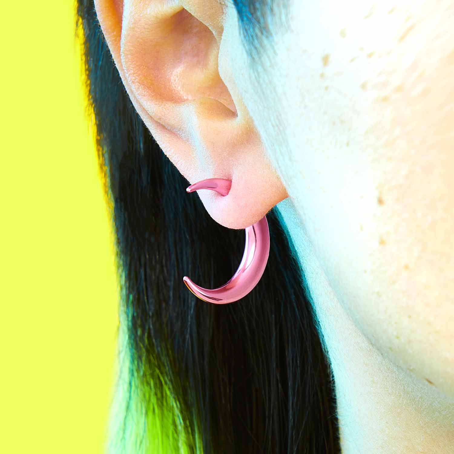 Mini Pierced Moon Earring