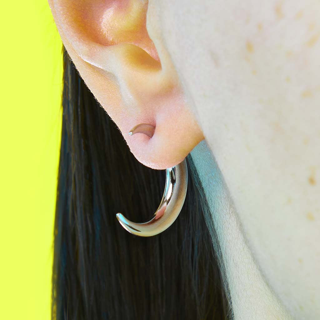 Mini Pierced Moon Earring – STUDIOCULT