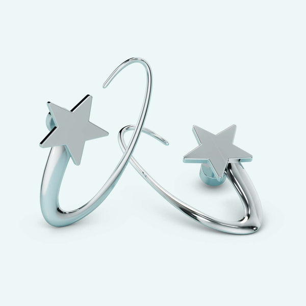 イヤリング TATIANA Star pattern hoop earrings EC3103 MUSINSA | TATIANA Star pattern hoop earrings EC3103