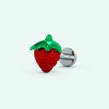 Strawberry Flat Back Earring