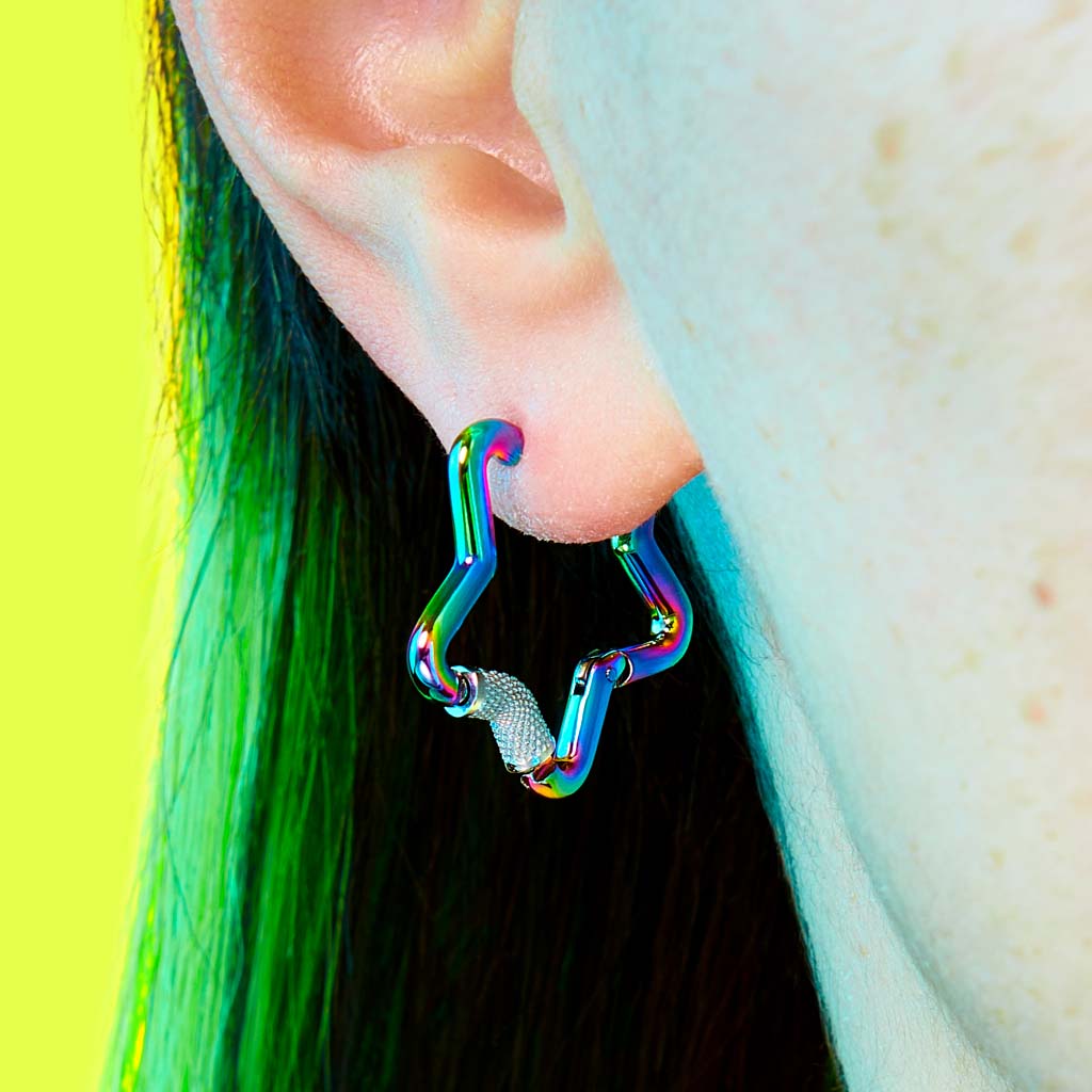 Mini Star Carabiner Earring