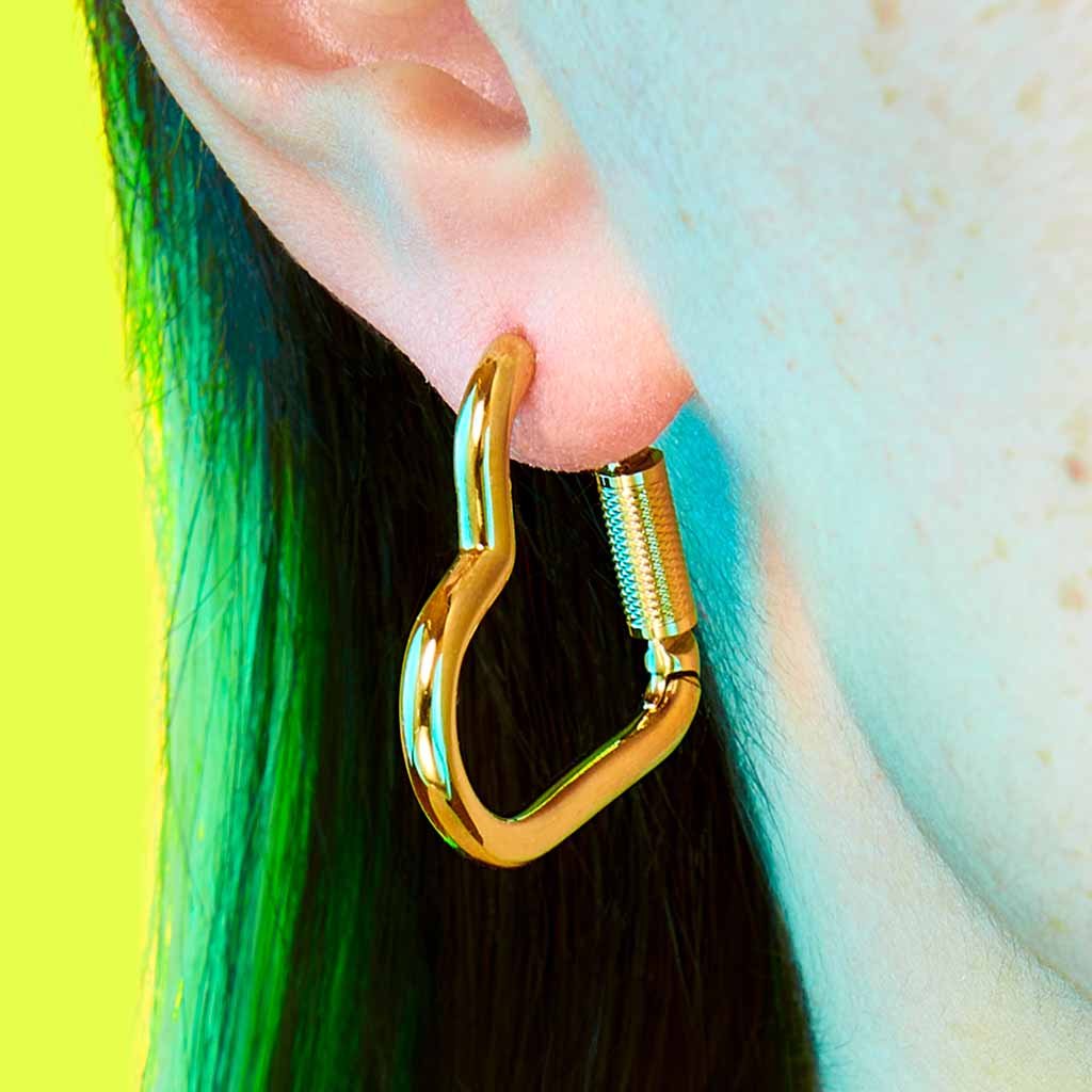 Heart Carabiner Earring