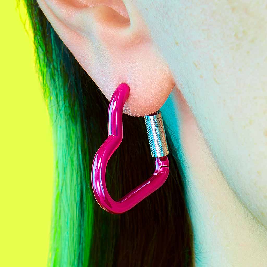 Heart Carabiner Earring