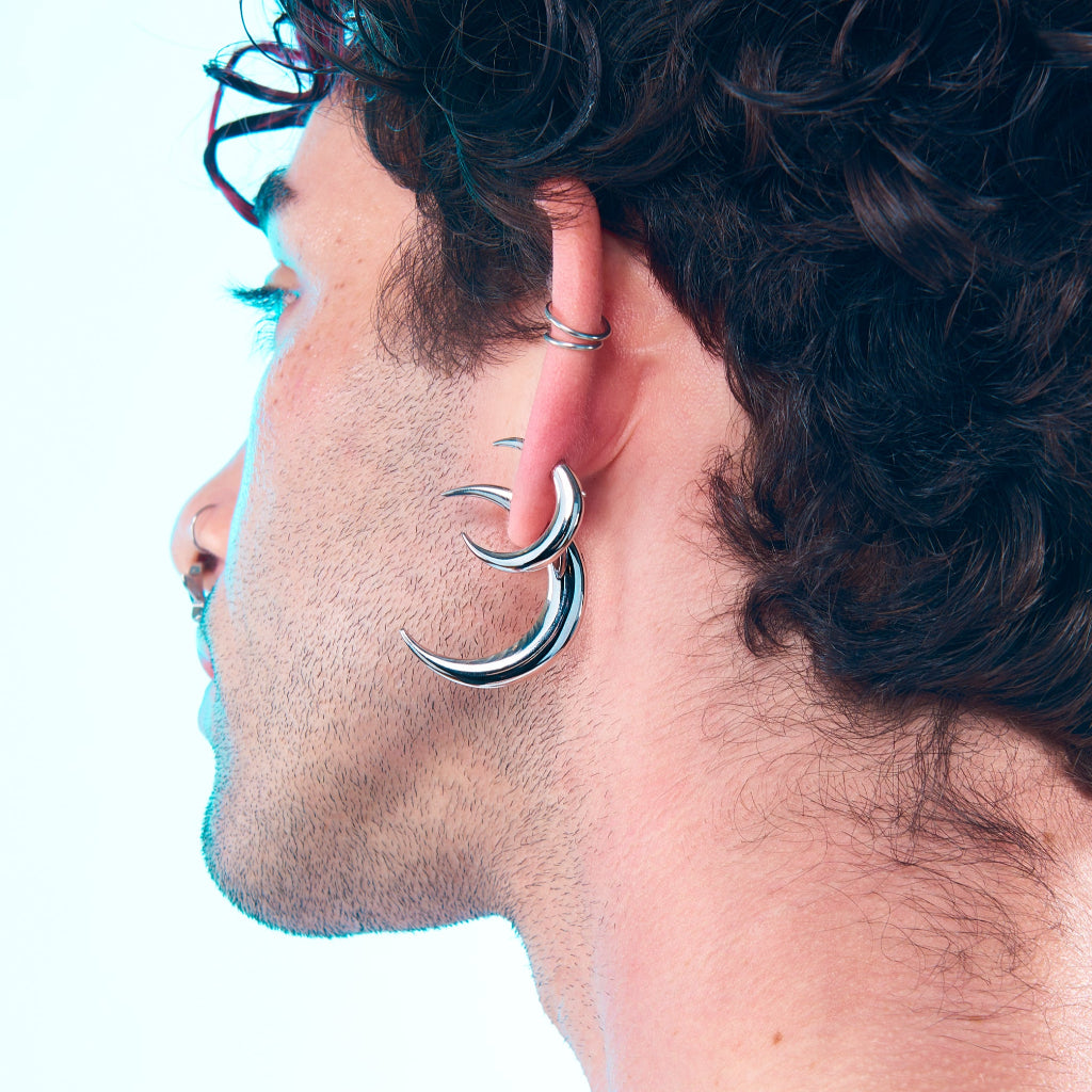 Pierced Moon Earring 🌙 STUDIOCULT | Shop Now ↯