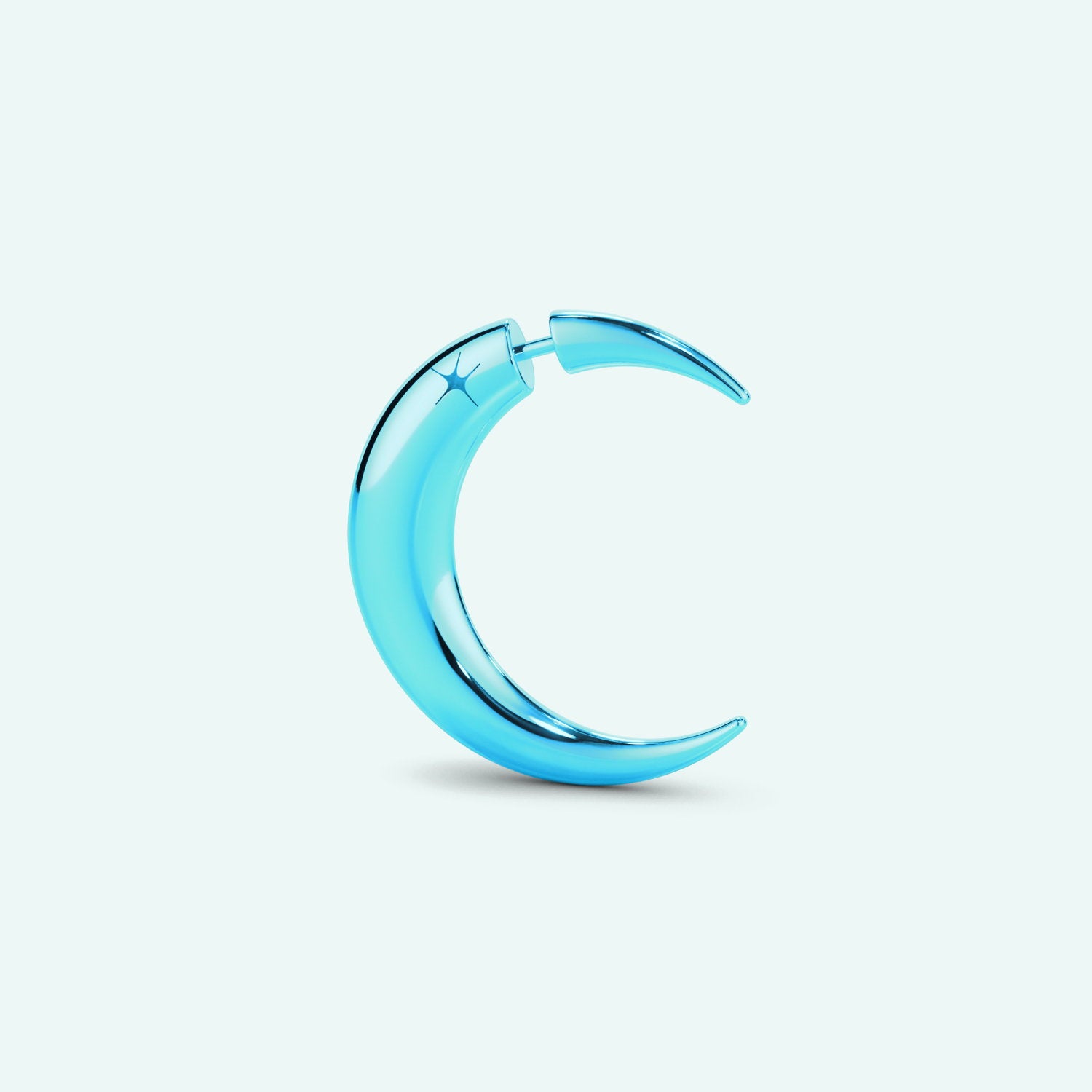 Mini Pierced Moon Earring