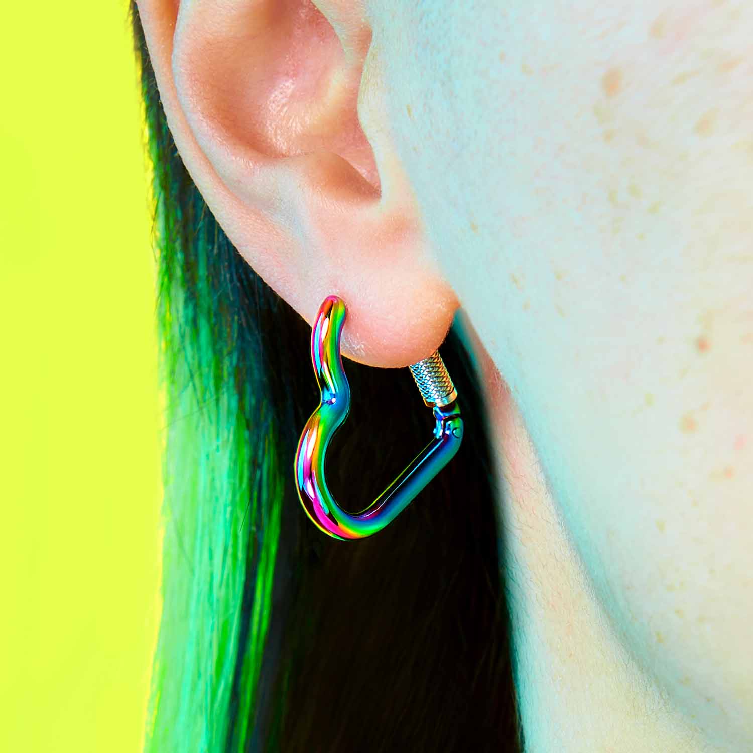 Mini Heart Carabiner Earring
