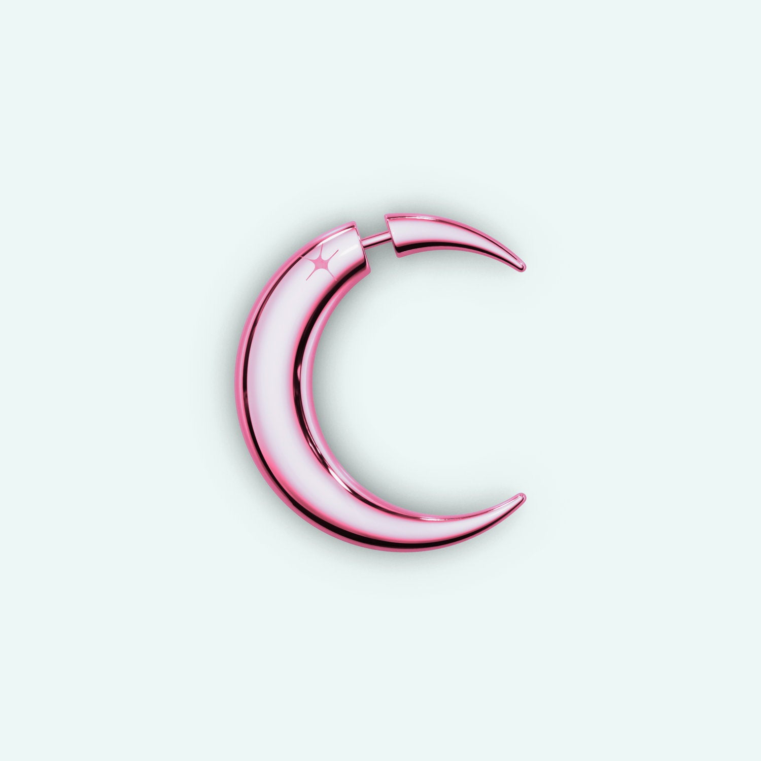 Mini Pierced Moon Earring