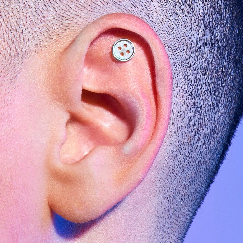 Button Stud Earring