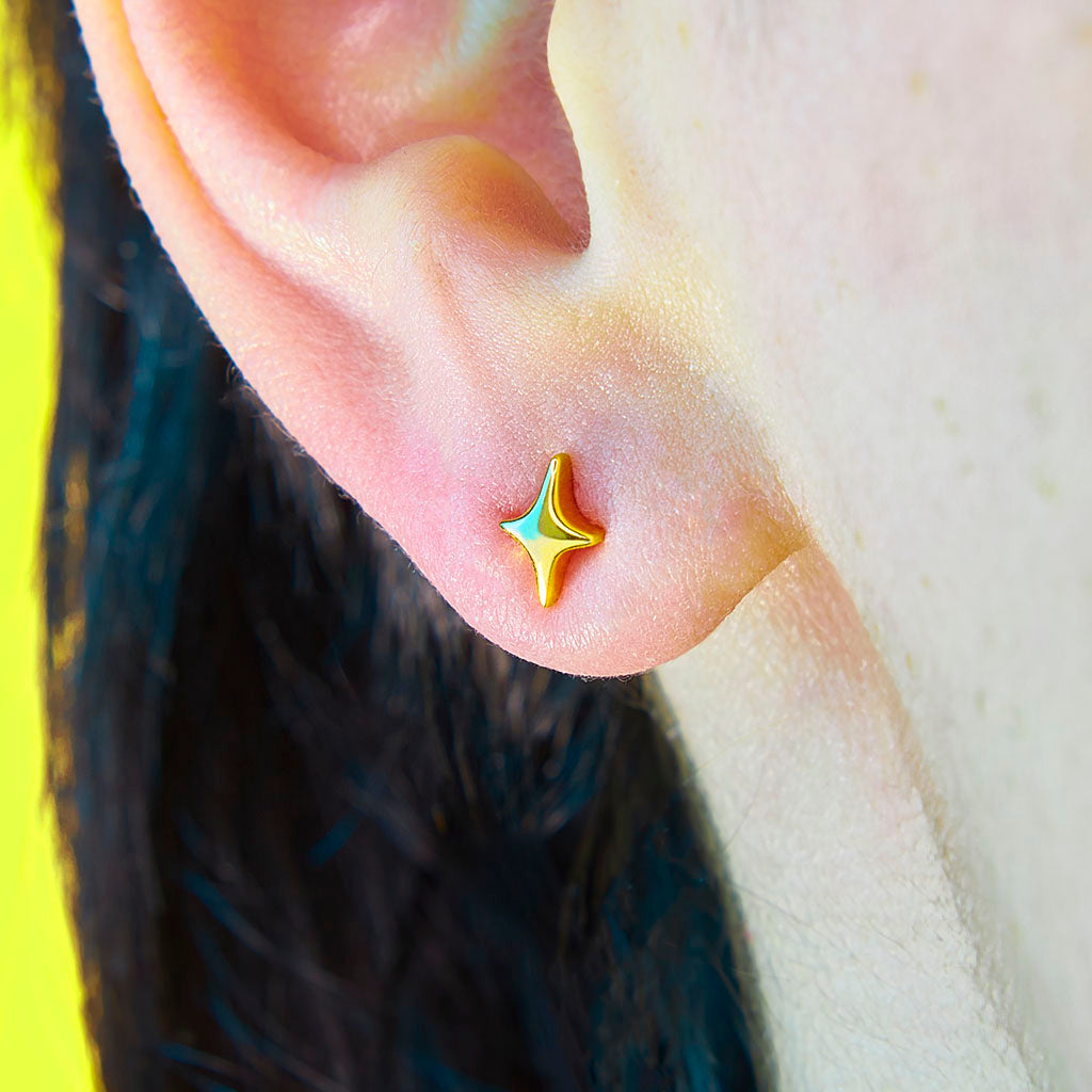 ★2024NEW★younglyyoungley★Savon stud earrings 14K Yellow Gold Diamond Butterfly Stud Earrings @ $725. Shop